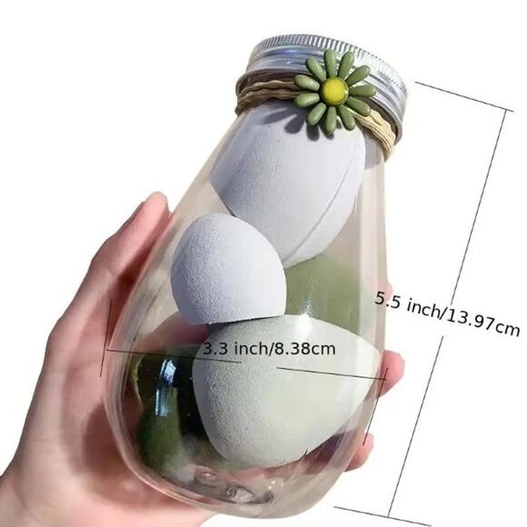 Yellow~~6pcs Soft Teardrop Makeup Sponge in Drift Bottle - Picture 5 of 5